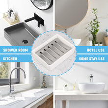 Ceramic Soap Dish Stainless Steel Soap Holder, Ceramic Soap Dish SUS304 Stainless Steel Tray for Shower