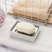 Ceramic Soap Dishes Holders White Self-Draining Soap Tray Double Layer Soap Drainage Holder for Bathroom Shower Draining Soap Holder Dual Layer Soap