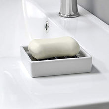 Ceramic Soap Dishes Holders White Self-Draining Soap Tray Double Layer Soap Drainage Holder for Bathroom Shower Draining Soap Holder Dual Layer Soap