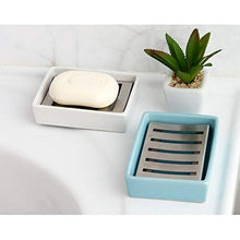 Ceramic Soap Dishes Holders White Self-Draining Soap Tray Double Layer Soap Drainage Holder for Bathroom Shower Draining Soap Holder Dual Layer Soap