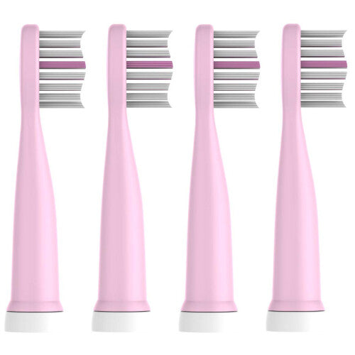 CHAIN PEAK Kids Sonic Toothbrush Replacement Brush Heads for 8650/8660 (Pink 4 Pieces)