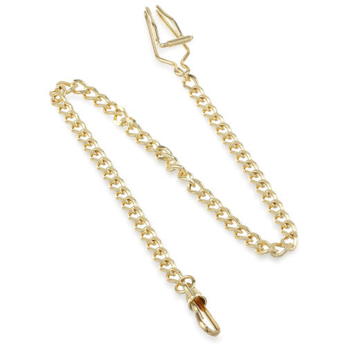 Charles-Hubert  Paris 3547-G Gold-Plated Pocket Watch Chain