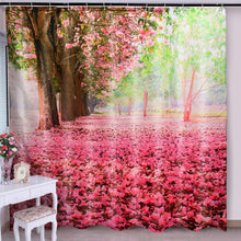 Cherry Blossom 3D Fashion Pattern Bathroom Fabric Shower Curtain Home Decoration Waterproof