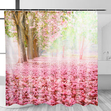 Cherry Blossom 3D Fashion Pattern Bathroom Fabric Shower Curtain Home Decoration Waterproof