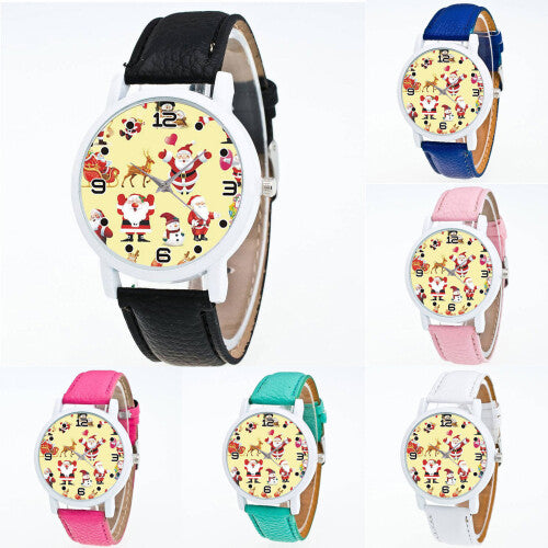 Children's Watch Silicone Strap Wrist Watch Christmas Santa Claus Print Kids Watches Quartz Children Wrist Watches Reloj