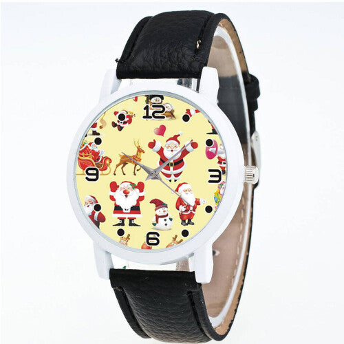 Children's Watch Silicone Strap Wrist Watch Christmas Santa Claus Print Kids Watches Quartz Children Wrist Watches Reloj