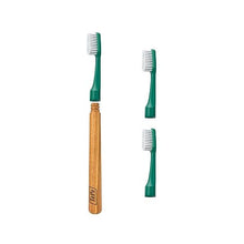 Choice Toothbrush, Soft, Green, 1pc Wooden Handle 3pcs Brush Heads, Soft Bristle Toothbrush, Good for Teeth Cleaning and Plaque Removal