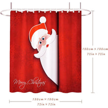 Christmas Shower Curtain, Merry Christmas Waterproof Shower Curtain, Fabric Bathroom Decoration with Hooks, Suitable for Winter, Gifts, 180x 180cm