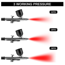 Chronus Airbrush Kit, Cordless Airbrush Compressor, 36PSI Rechargeable Airbrush Gun, Airbrush Makeup with 0.3mm Nozzle and Cleaning Brush Set(Black)