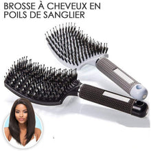 Chronus Boar Bristle Brush - Best for Detangling Thick Hair and Detangling for Faster Drying - 100% Natural Boar Bristle for Hair Oil Dispensing