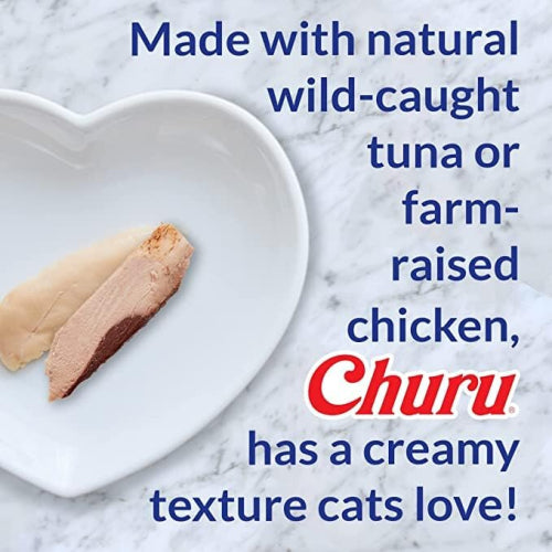 Ciao Churu Sticks by INABA Cat Treat - Chicken & Cheese Flavour 12 Pack (48 x 14g total) / Soft & Creamy Cat Treat, Delicious & Healthy Snack, Pur?e