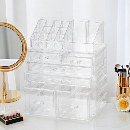 Clear Acrylic Makeup Organizer with Drawers