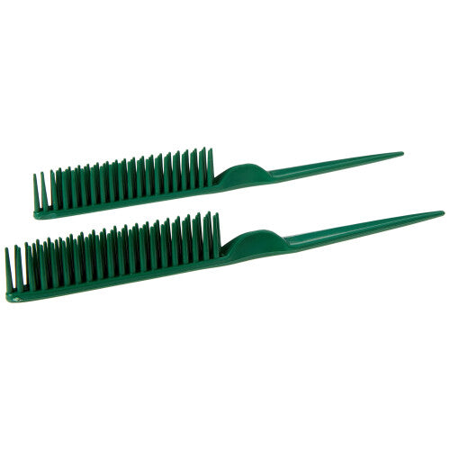 CocoBlack Naturals 3 Row Styling Comb For Detangling  Defining And Separating Curls Green