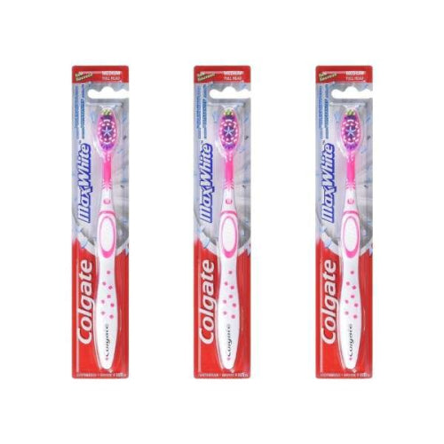 Colgate Max White Medium Toothbrush (Pack of 3)