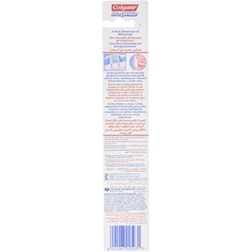 COLGATE Max White Medium Toothbrush with Polishing Star Pack of, 2 Count, (Pack of 2)