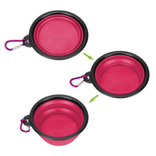 Collapsible Dog Bowls 2-Pack Portable Pet Food Water Bowl Foldable Expandable Cup Dish for Pet Cat Food Water Feeding With a Free Hook (Black -...