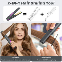 Cordless Hair Straightener and Curler, Cordless Curler 2 in 1