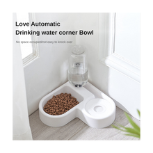 Corner Dog Bowl Pet Automatic Feeder Dog Drinking Bowl for Dog Water Drinking Feeding Capacity Dispenser Pet