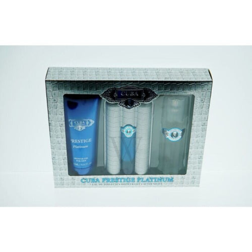 Cuba Men's Prestige Platinum Gift Set Fragrances