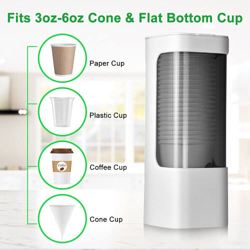 Cup Dispenser Wall Mounted Bathroom Cup Holder  3oz-5oz Disposable Pap