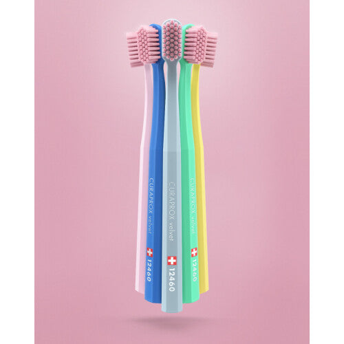 CURAPROX Adult 12460 Velvet Extra Soft Manual Toothbrush Random Colors X 2 Packs