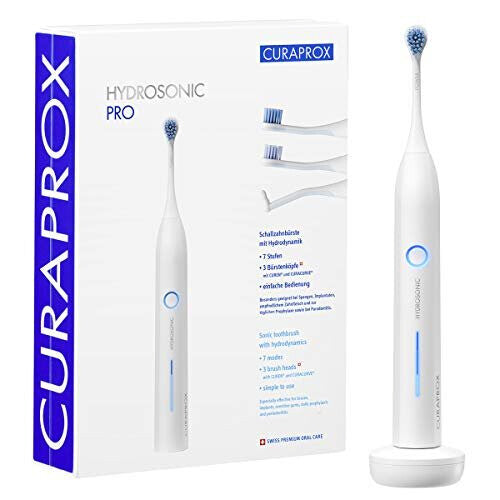 Curaprox Hydrosonic Pro Sonic Toothbrush - Curaprox Electric Toothbrush for Adults with 7 Cleaning Levels