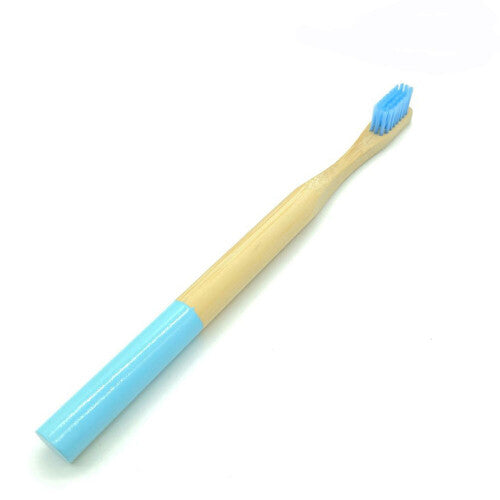 (Cyan - Pack of 8) Youngshion Naturable Biodegradable Charcoal Bamboo Toothbrushes Eco-Friendly Tongue Cleaner with Soft Coloured Bristles and Handle