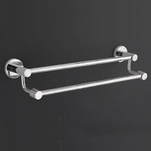 CZHONG-60cm Double Rod Towel Rail Rack Storage Holder Wall Mounted Bathroom