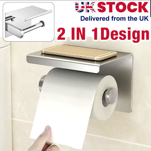 CZHONG-Toilet Tissue Holder Roll Papers Stand Dispensers Wall Mounted Silver