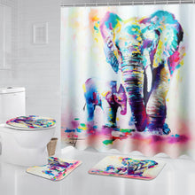 (D) 3D Shower Curtain Digital Printing Waterproof Polyester for Bathroom