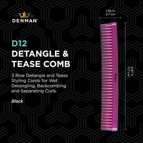 D2 TAME Tease Comb Pink 1 count