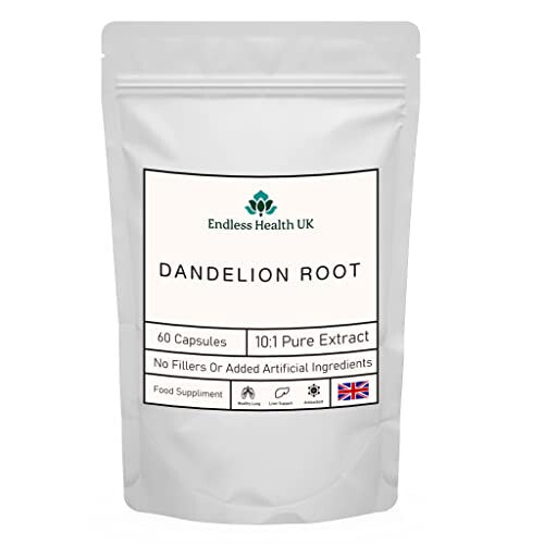 Dandelion Root Capsules | 10:1 Extract | High Strength | 60 Capsules