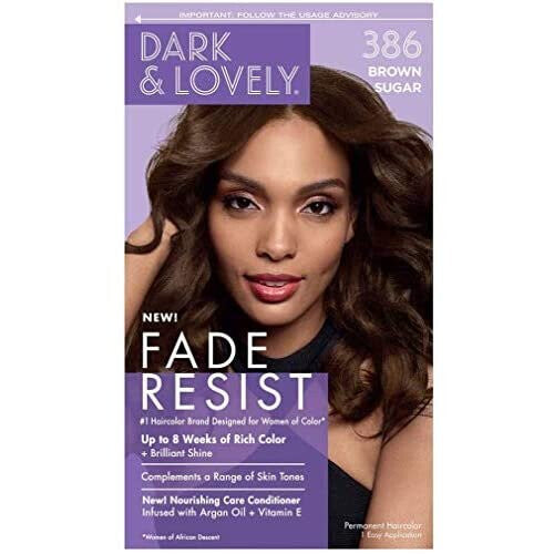 DARK AND LOVELY HAIR DYE COLOR 386 BROWN SUGAR