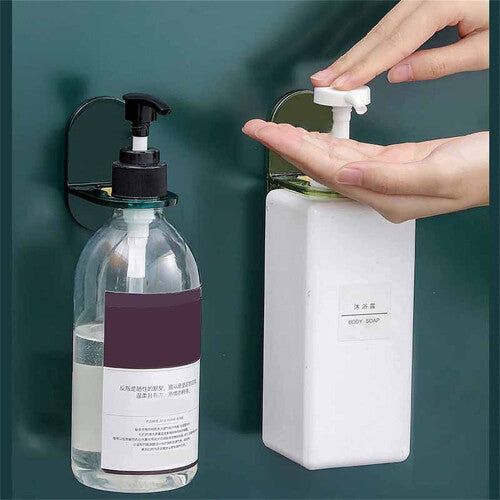 (Dark Green) 6Pcs Shower Gel Holder, Wall Mounted Shampoo Holder, Hand Sanitizer Bracket