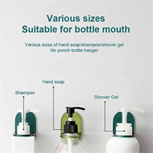 (Dark Green) 6Pcs Shower Gel Holder, Wall Mounted Shampoo Holder, Hand Sanitizer Bracket