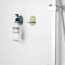 (Dark Green) 6Pcs Shower Gel Holder, Wall Mounted Shampoo Holder, Hand Sanitizer Bracket