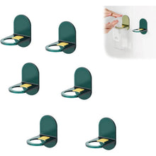 (Dark Green) 6Pcs Shower Gel Holder, Wall Mounted Shampoo Holder, Hand Sanitizer Bracket