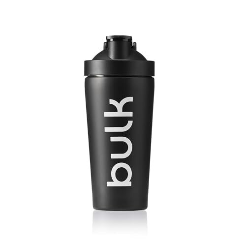 Deluxe Steel Shaker Bottle, Jet Black, 750 ml