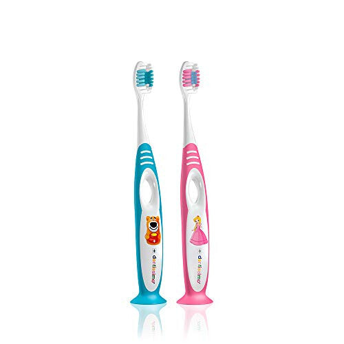 DENTISSIMO SWISS BIODENT Premium Oral Care Kids Toothbrush for Gentle Cleansing  Ages 2-6  Colors May Vary  Pack of 1