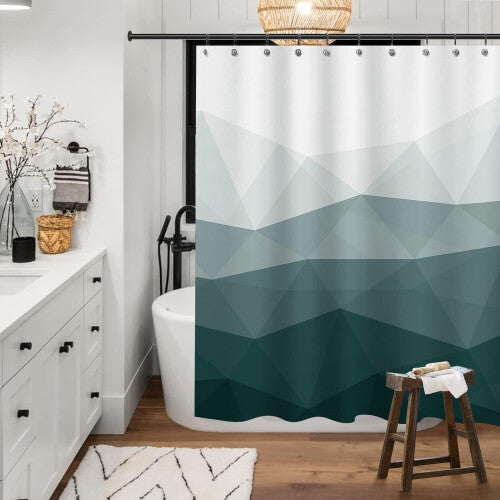 Designer Shower Curtain,Popular Shower Curtain, Ombre Dark Green Fabric Shower Curtains for Bathroom Decor,Contemporary Bathroom Curtains,Dark Green