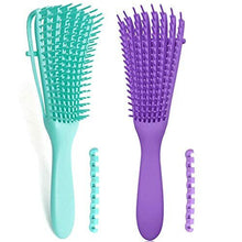 Detangling Brush,2 PCS Detangler Brush EZ Detangling Hair Brush Hairbrush Detangling Comb for Afro Textured 3A to 4C Kinky Wavy Curly Wet Dr