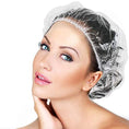 Disposable Shower Caps x100 Clear Waterproof Plastic Shower Caps for Women by GLAMZA