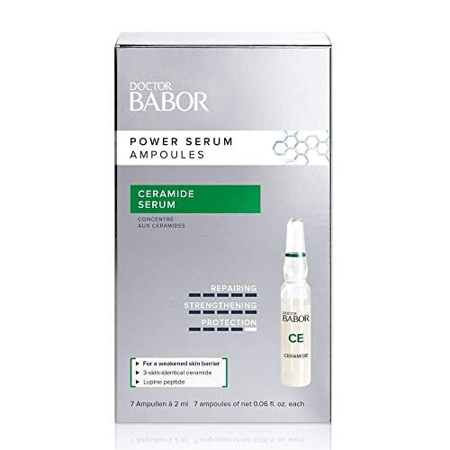 DOCTOR BABOR Power Serum Ceramide, Ampoules for the Face, Hyaluronic Acid and Ceramides for an Intact Skin Protection Barrier, Vegan Formula, 7 x 2 ml