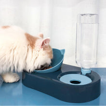 Dog Bowl with Stand  Automatic Water Storage Dispenser Pet Cat Food Bowl 2-in-1 Splash-proof Wa