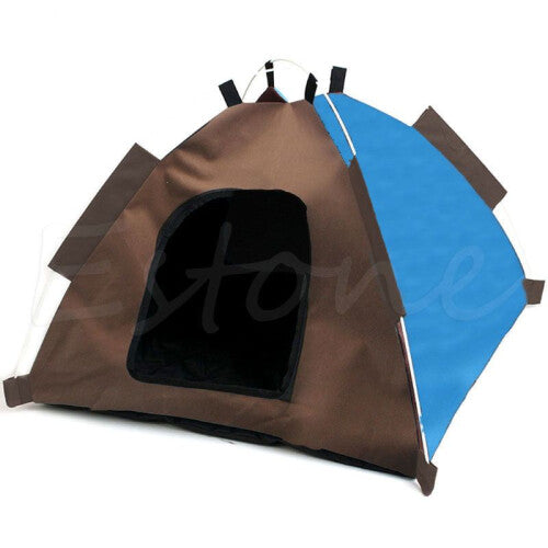 Dog Cat Camping Gear Set with Pet Tent and Outdoor Bed Medium Foldable Doghouse