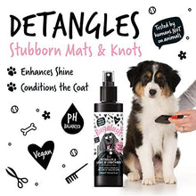 Dog Detangler Spray - leave In conditioner spray for de matting. No tangles. Professional dog grooming formula contains Wheat protein. Pet detangling