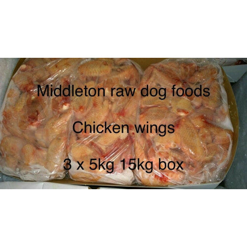 Dog Food, Frozen chicken wings, 3x5kg bags.15kg box.