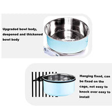 Dog Hanging Bowls,Medium Stainless Steel Dog Hanging Bowls for Crates and Cages,Dog Food Bowls and Water Bowls (Pink1.7l/1pcs)