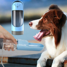 Dog Water Bottle ,Portable Dog Water Bottle Pet Water Dispenser-Blue