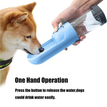 Dog Water Bottle ,Portable Dog Water Bottle Pet Water Dispenser-Blue